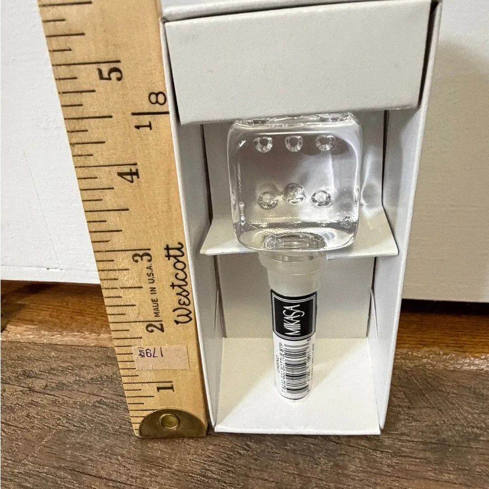 Mikasa Casino Crystal Dice Wine Bottle Stopper Austria‎ NEW
